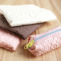 日本紐釦貿易 デザインステッチキルティング生地 ハート ピンク 4Mカット DQL-HEART-2-4M 1セット(4m切売カット)（直送品）