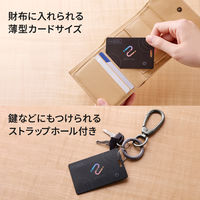 エレコム スマートタグ 紛失防止 カード 厚み1.7mm 電池寿命最大5年 使い切りタイプ LGTーELNNCD1BKA 1個
