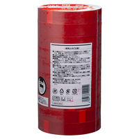 ニチバン　セロテープ　着色　18mm×35m　赤　CT4301ー18　1セット（1パック（10巻入）×5）