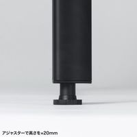 サンワサプライ eテーブル 受注生産品 幅1200×奥行800mm 濃い木目×ブラック MEF-12080M 1台（直送品）