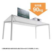 サンワサプライ eテーブル 受注生産品 幅1600×奥行600mm ホワイト MEF-16060W80 1台（直送品）