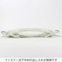 川島織物セルコン モアレストライプ シートクッション LN2713 45×43cm グリーン LN2713_98G 1枚（直送品）