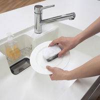 キッチンスポンジ Ag+ 銀抗菌 ソフト ミニサイズ キズつけにくい ホワイト グレー 日本製 1セット（1パック（2個入）×5）東和産業