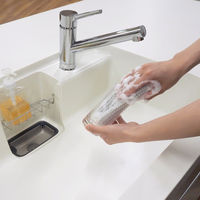 キッチンスポンジ Ag+ 銀抗菌 ネットスポンジ キズつけにくい つぶつぶネットが汚れをかき落とす グレー 1セット（1個×5）東和産業