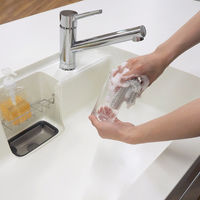 キッチンスポンジ Ag+ 銀抗菌 ネットスポンジ キズつけにくい つぶつぶネットが汚れをかき落とす グレー 1個 東和産業