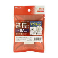 ナカバヤシ LANケーブル延長アダプタ　マグネット付　カテゴリー6A対応 CARー866AM 1個