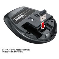 サンワサプライ  静音ワイヤレスマウス（サイドホイール付き・5ボタン・レッド） MA-WBS524R（直送品）