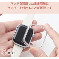 アップルウォッチ カバー Series 10[42mm] バンパー ハード オーロラ AW-24BBPPJACR エレコム 1個（直送品）