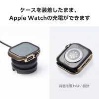 アップルウォッチ カバー Series10[42mm] フルカバー ゴールド AW-24BFCGPGD エレコム 1個（直送品）