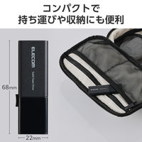 SSD 外付け 500GB スライド式 USB-C/A両対応 ブラック ESD-EWB0500GBKR エレコム 1個（直送品）