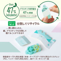 プラス 紙ケース入りテープのり パスティ しっかり貼れる 使いきり グリーン 54566 1セット（1個×5）