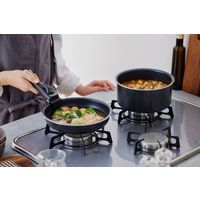 アイリスオーヤマ ダイヤモンドコートパン9点セット IH・ガス火対応 ブラックメタリック NTF-SEI9 1セット(9点入)（直送品）