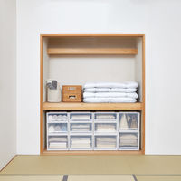 【引き出し収納】　天馬　フィッツケース 74ー44S　ホワイト/クリア　幅44.0×奥行74.0×高さ18.0cm　1個