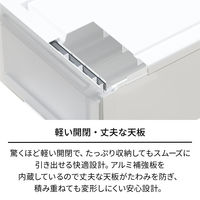 【引き出し収納】　天馬　フィッツケース アドバンス 74ー39L　ホワイト/クリア　幅39.0×奥行74.0×高さ30.0cm　1個