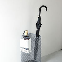 karari（カラリ） 珪藻土 折りたたみ傘用フック式ホルダー アンブレラスタンド 2本用スクエア HO2069 傘立て 1個