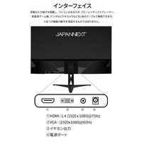 JAPANNEXT 23.8インチ液晶モニター JN-238IPS-F 1台