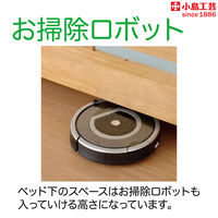 【組立設置込】 小島工芸 ラークUPシリーズ 2段ベッド Bタイプ ライト 本体幅2126×奥行1052×高さ1840mm 1台（直送品）