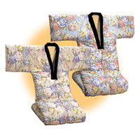 ファミリー・ライフ 裏フリースかいまき布団 ブルー系（衿カバー付き） 遠赤綿入り 幅1400×奥行2000mm 1枚（直送品）