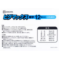 サクラクレパス ピグマックス細字12色セット ZPK-S12 1個
