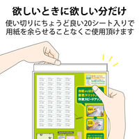 エレコム 宛名・表示ラベル/速貼/44面付/48.3mm×25.4mm/20 EDT-TMQN44 1パック(20シート)（直送品）