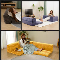 セルタン カバーリング仕様コーナーソファ3点セット コールテン調生地 マスタード A573-684YE 1台（直送品）