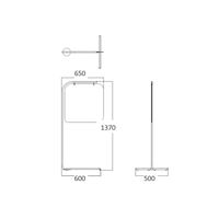 【組立設置込】コクヨ スクリーンスタンド 自立式パネル 幅500×奥行600×高さ1370mm ブラック×透明 1台（直送品）