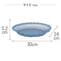 株式会社藤栄 ロジェ オルフェヴル ステンレスバスケット オーバル L ブルー 4545229167388 1枚（直送品）