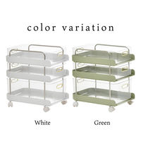 【軒先渡し】B.Bファニシング フェミニワゴン 3段 幅320×奥行370×高さ400mm グリーン 1台（直送品）