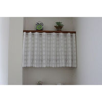 加栄レース レースカーテン カフェカーテン 水玉柄 145×45cm 469417 1個（直送品）