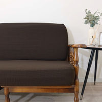 加栄レース ソファカバー 2人掛け用 セパレートタイプ 撥水加工 2枚組 ブラウン 469444 1個（直送品）