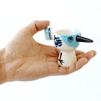 Hannah Turner エッグカップ Egg cups Birdy 小鳥 BLUE 424008 1個（直送品）