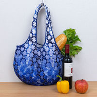 美研繊維 エコバッグ 撥水エコバッグ 綿100% 丸型 青葉 458815 1個（直送品）