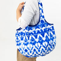 美研繊維 エコバッグ 撥水エコバッグ 綿100% 丸型 ブルーA 458817 1個（直送品）