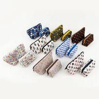 美研繊維 ポーチ オーガニックコットン 100% Sサイズ 和柄 京小紋 461403 1個（直送品）