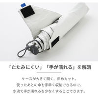 小川 折りたたみ傘 innovator スリム 晴雨兼用 手開き式 60cm ホワイト×シルバー 486444 1個（直送品）