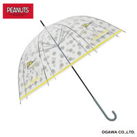 小川 長傘 雨傘 ピーナッツ クリアアンブレラ スヌーピー 59cm D 489459 1個（直送品）