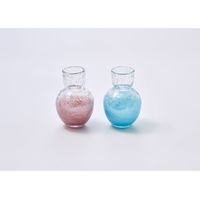 ホワイエ 花瓶 DGニキュガラス ガラス 直径9.5×高さ14.5cm クリアパープル 427297 1個（直送品）