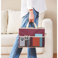 リマーク 持ち運びできる収納ボックスバッグ3色組 81765 1セット(3個入)（直送品）