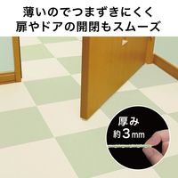 サンコー バリアフリータイルマット 2色組 ライトグリーン/アイボリー KH-19 1個（8枚入）