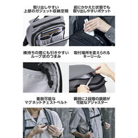 リュック ビジネスリュック 14L 撥水 多収納 PC14インチ対応 チャコール BM-MNLBP04DGY エレコム 1個（直送品）