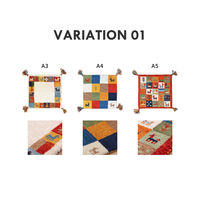 萩原 贅沢なリラックス空間を味わえる ギャッベ GABBEH 400×400mm A9レッド 270076400 1枚（直送品）