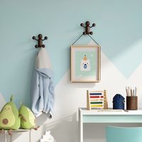 アントレックス Umbra ウッディ ウォールフック 幅170×奥行100×高さ140mm ブラック/ウォルナット 1個（直送品）