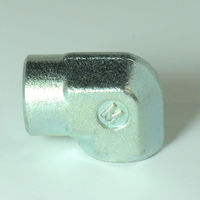 マルエム産業 高圧 鋼製 ネジ継手 メスエルボ(Rc)3価クロメート処理品 1/2 LBM 1/2-10 1包(10個入)（直送品）