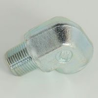 マルエム産業 高圧 鋼製 ネジ継手 メスオスエルボ(Rc×R)3価クロメート処理品 1/4 LCM 1/4-10 1包(10個入)（直送品）