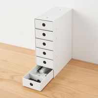 無印良品 ポリプロピレン小物収納ボックス6段 A4タテ ホワイトグレー 約幅11×奥行24.5×高さ32cm 良品計画