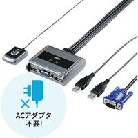 サンワサプライ パソコン切替器(エミュレーション非搭載・手元スイッチ付き) SW-KVM2UUSN2 1個