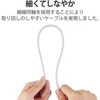 タイプCケーブル (USB-C to C) PD対応 100W USB4 80cm USB4-APCC5P08PU エレコム 1本（直送品）