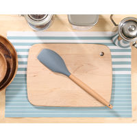 【均一価格】シリコンキッチンツール ヘラ 37773 1個 シリコーン スパチュラ 木製 不二貿易