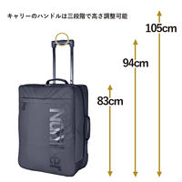 スワン Number ソフトキャリーバッグ 45L ブラック/シルバー 61001 1個（直送品）