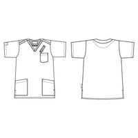 フォーク スクラブ ミッドナイトネイビー×ライム SS 7042SC-28-SS 1枚（直送品）